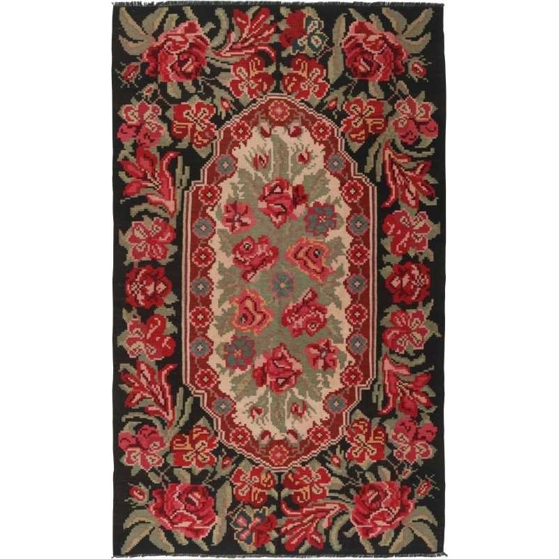 tappeto moldavia rose kelim old cm 188x300 