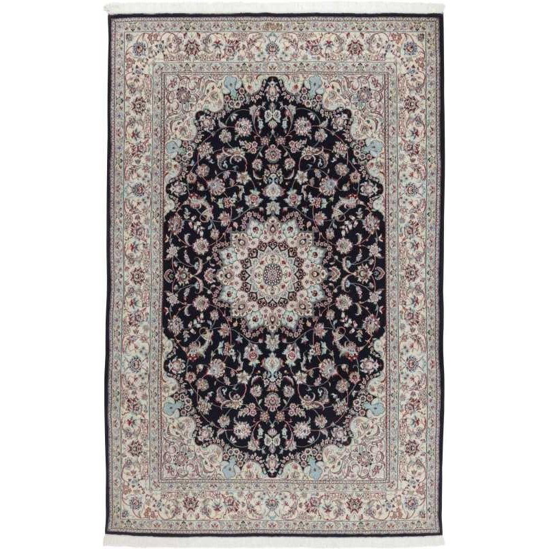 tappeto persia nain fine con seta cm 193x300 