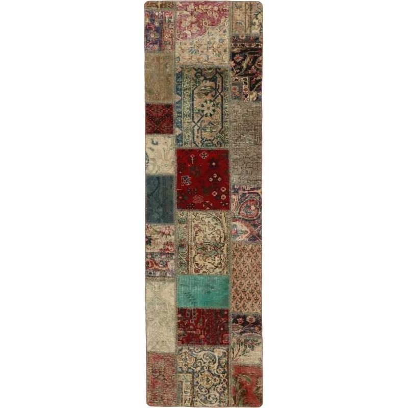 tappeto persia vintage patchwork cm 72x252 