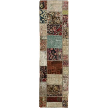 tappeto persia vintage patchwork cm 82x303 