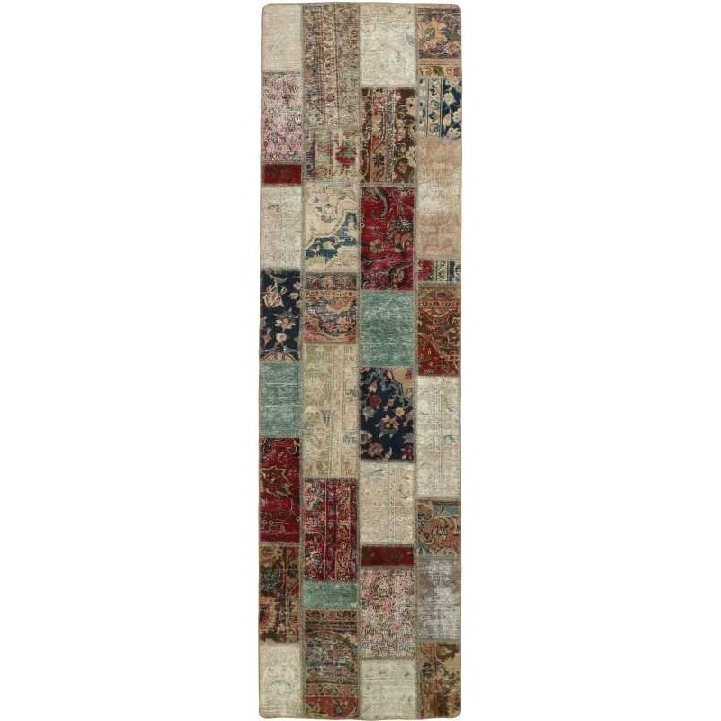 tappeto persia vintage patchwork cm 82x297 