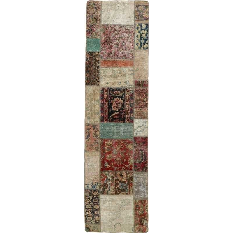 tappeto persia vintage patchwork cm 83x304 
