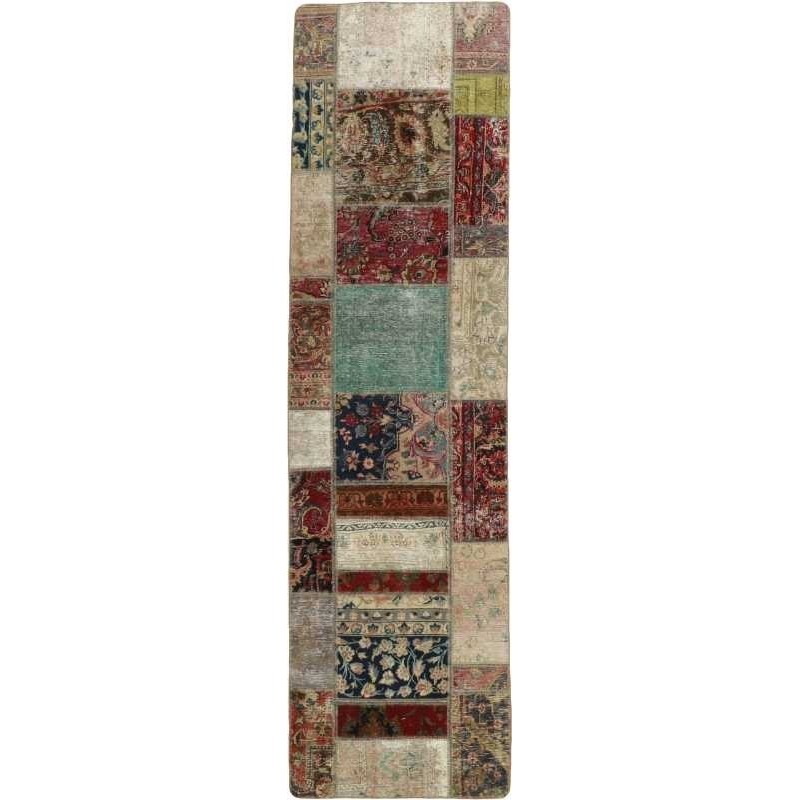 tappeto persia vintage patchwork cm 84x301 