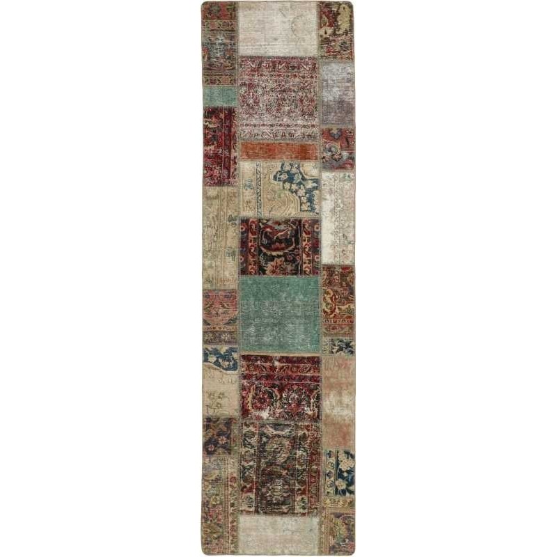 tappeto persia vintage patchwork cm 82x300 