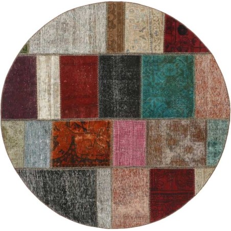 tappeto persia vintage patchwork cm 150x150