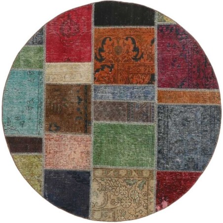 tappeto persia vintage patchwork cm 150x150