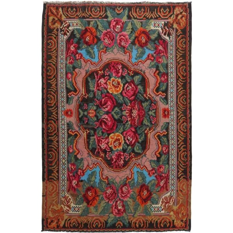 tappeto moldavia rose kelim old cm 195x283