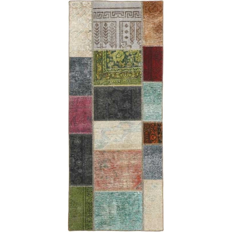 tappeto persia vintage patchwork cm 82x201