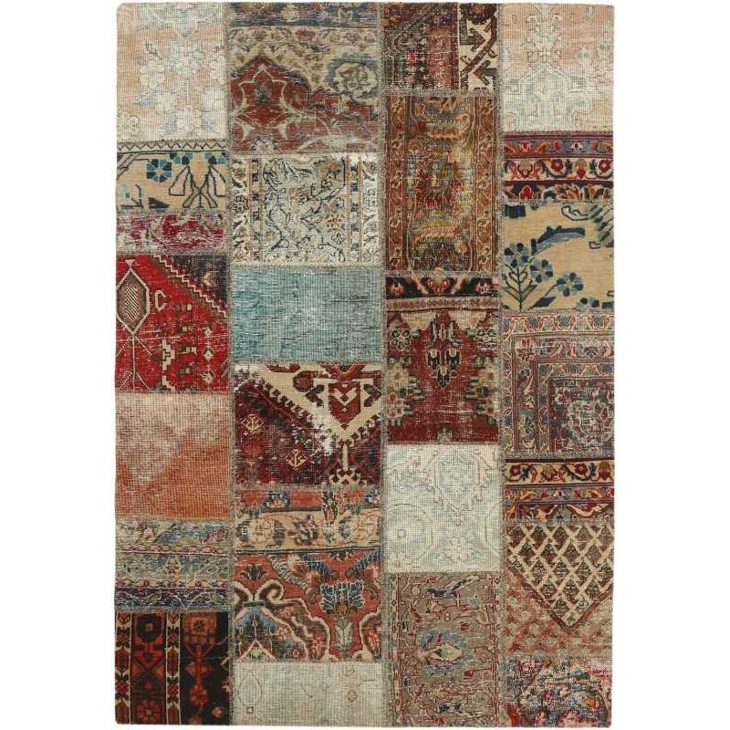 tappeto persia vintage patchwork cm 141x201