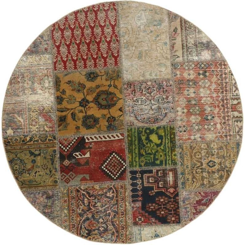 tappeto persia vintage patchwork cm 150x150