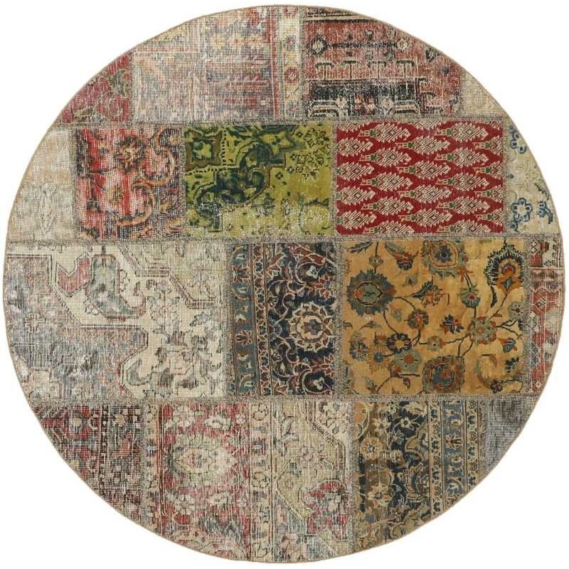 tappeto persia vintage patchwork cm 150x150