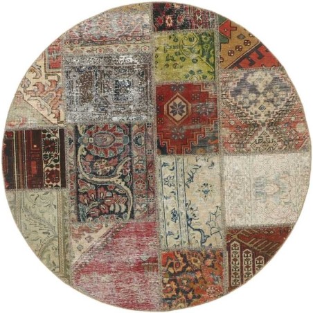 tappeto persia vintage patchwork cm 150x150