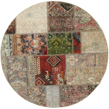 tappeto persia vintage patchwork cm 150x150