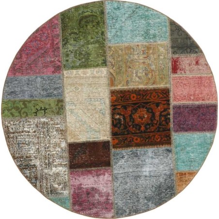 tappeto persia vintage patchwork cm 150x150