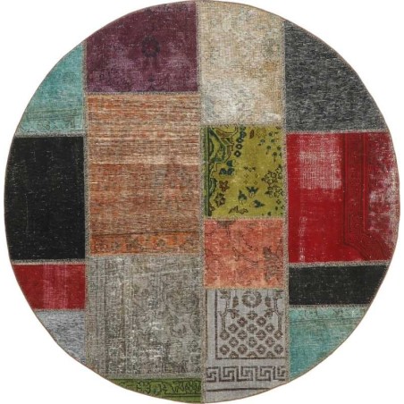 tappeto persia vintage patchwork cm 150x150