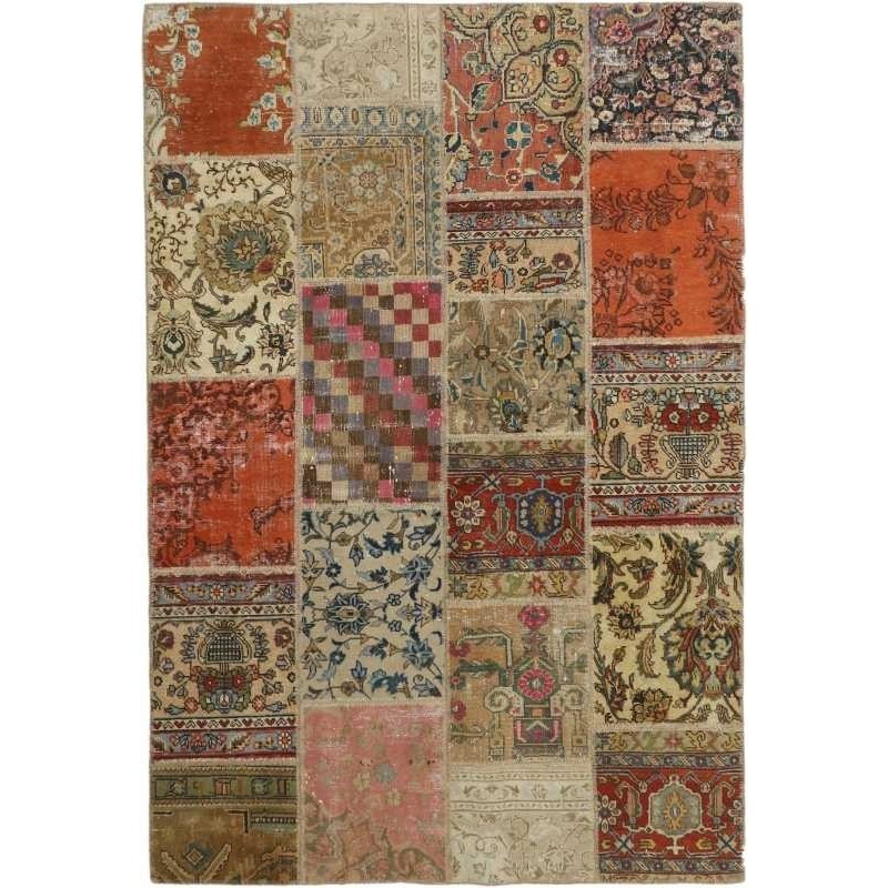 tappeto persia vintage patchwork cm 158x233