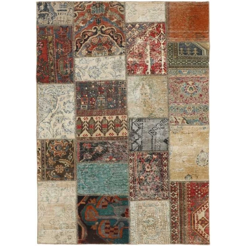 tappeto persia vintage patchwork cm 143x201