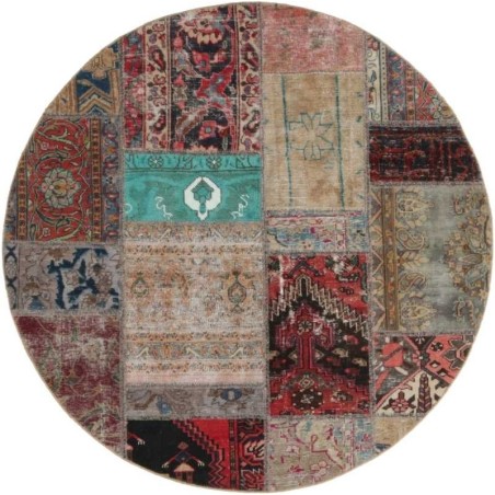 tappeto persia vintage patchwork cm 150x150