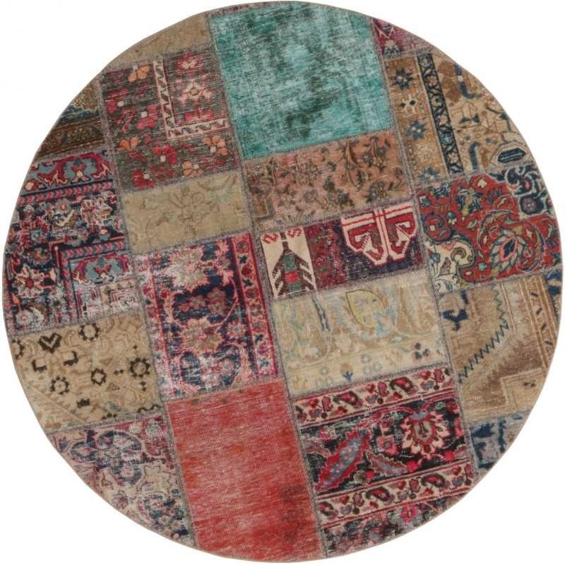 tappeto persia vintage patchwork cm 150x150