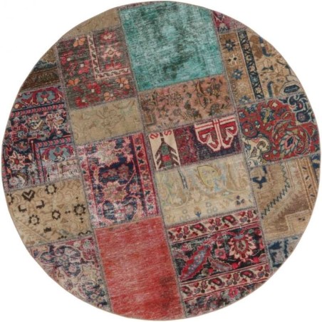 tappeto persia vintage patchwork cm 150x150