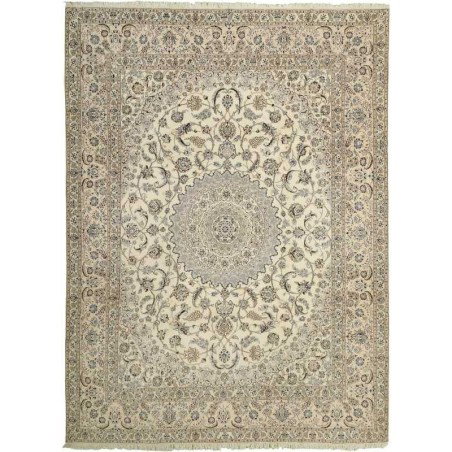 tappeto persia nain fine con seta cm 295x391