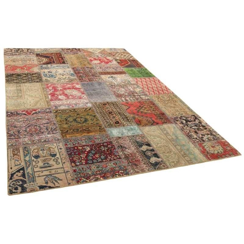 106094 tappeto persia vintage patchwork cm 202x298
