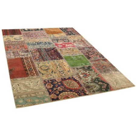 106143 tappeto persia vintage patchwork cm 141x201