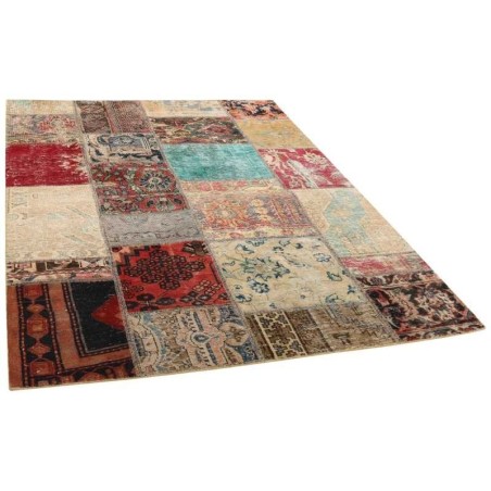 106144 tappeto persia vintage patchwork cm 141x200