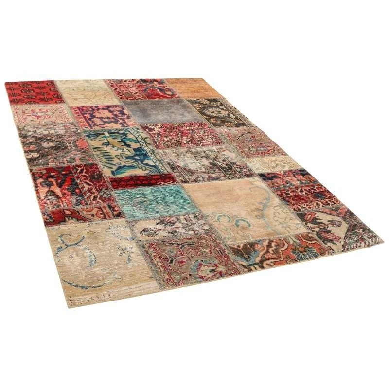 106145 tappeto persia vintage patchwork cm 141x200