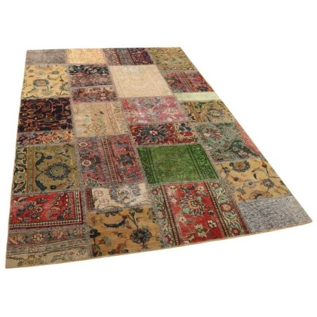 106149 tappeto persia vintage patchwork cm 140x206