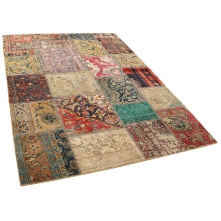 106153 tappeto persia vintage patchwork cm 140x200
