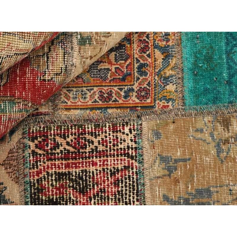 106156 tappeto persia vintage patchwork cm.141x201