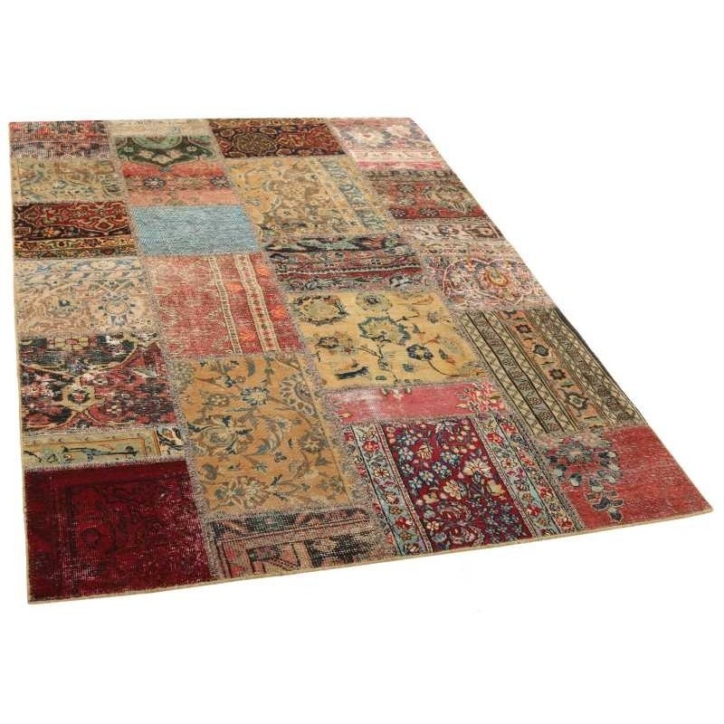 106157 tappeto persia vintage patchwork cm 141x200