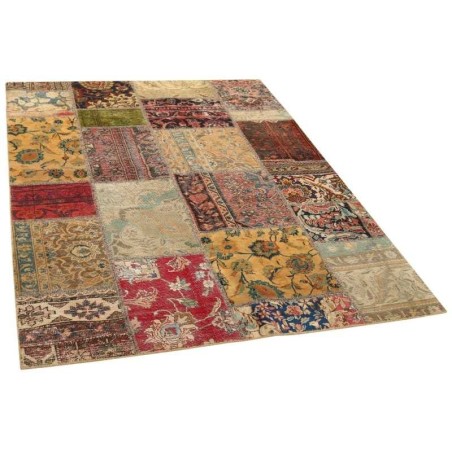 106158 tappeto persia vintage patchwork cm 142x200