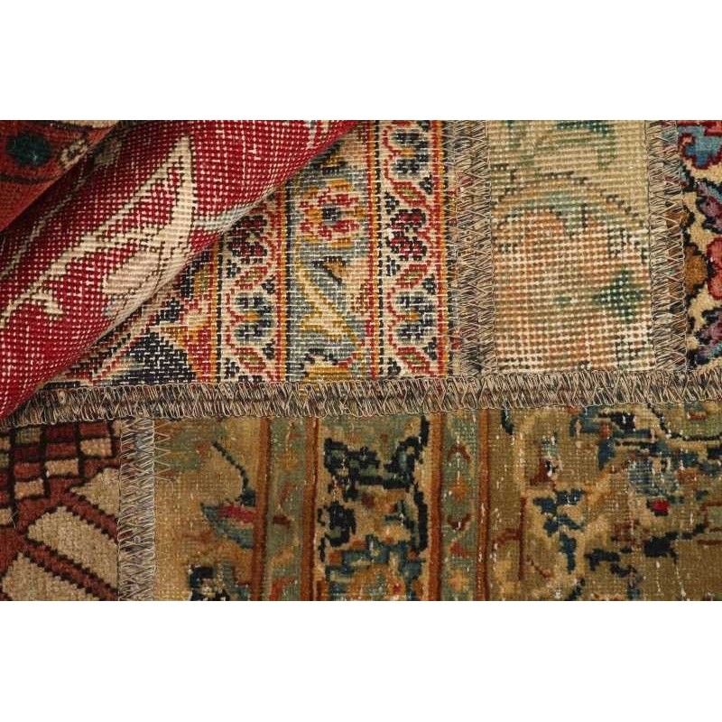 106159 tappeto persia vintage patchwork cm.141x200