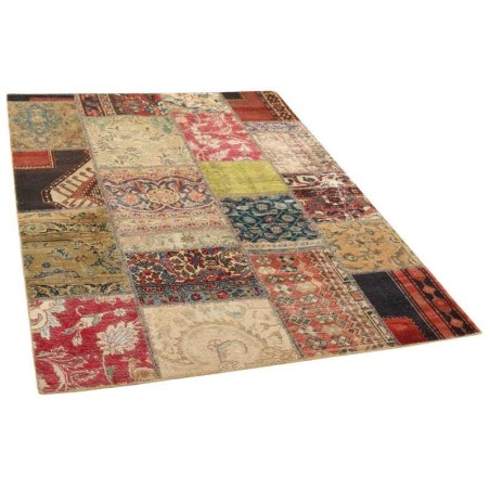 106159 tappeto persia vintage patchwork cm 141x200