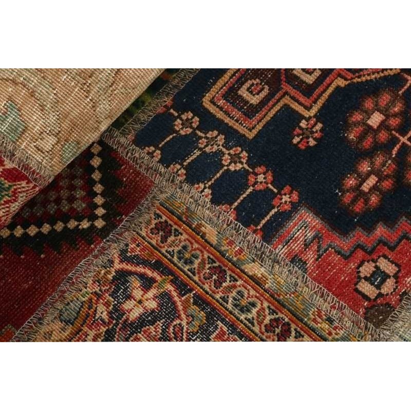 106177 tappeto persia vintage patchwork cm.150x150