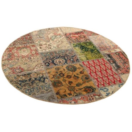 106179 tappeto persia vintage patchwork cm 150x150