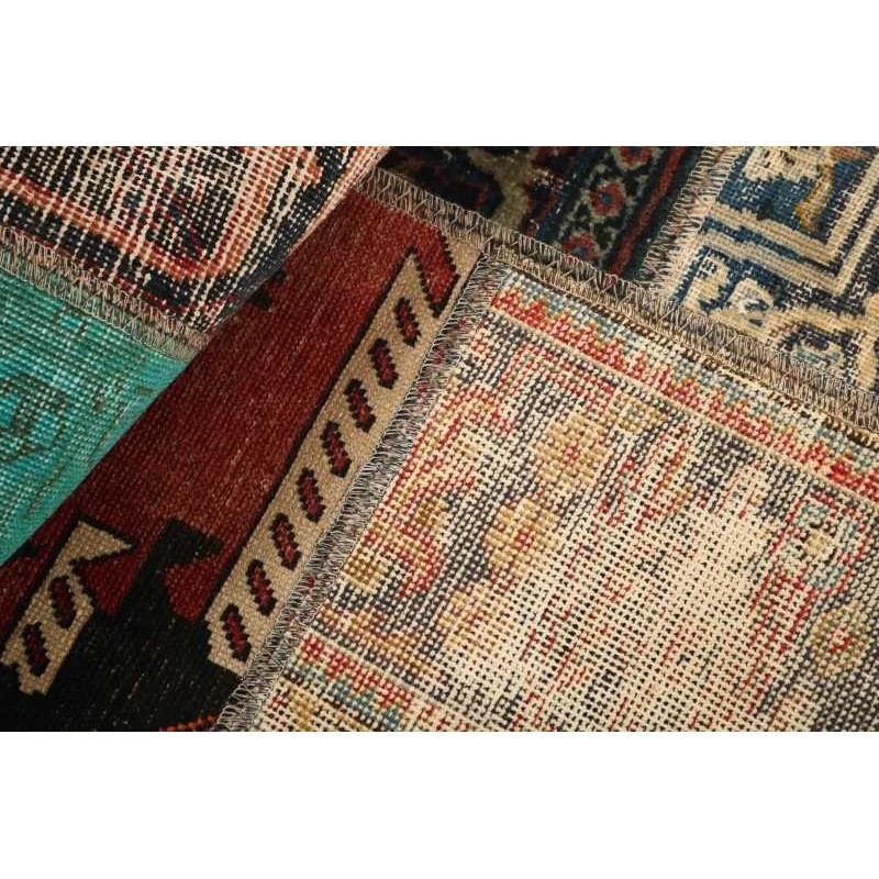 106182 tappeto persia vintage patchwork cm.150x150