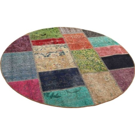 106188 tappeto persia vintage patchwork cm 150x150