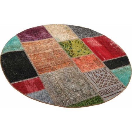 106190 tappeto persia vintage patchwork cm 150x150