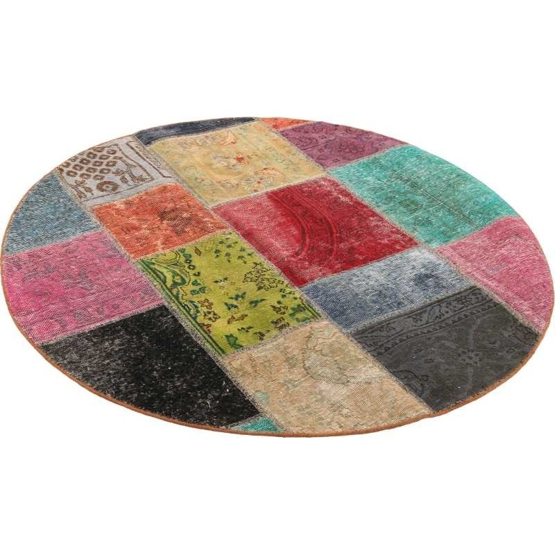106192 tappeto persia vintage patchwork cm 150x150
