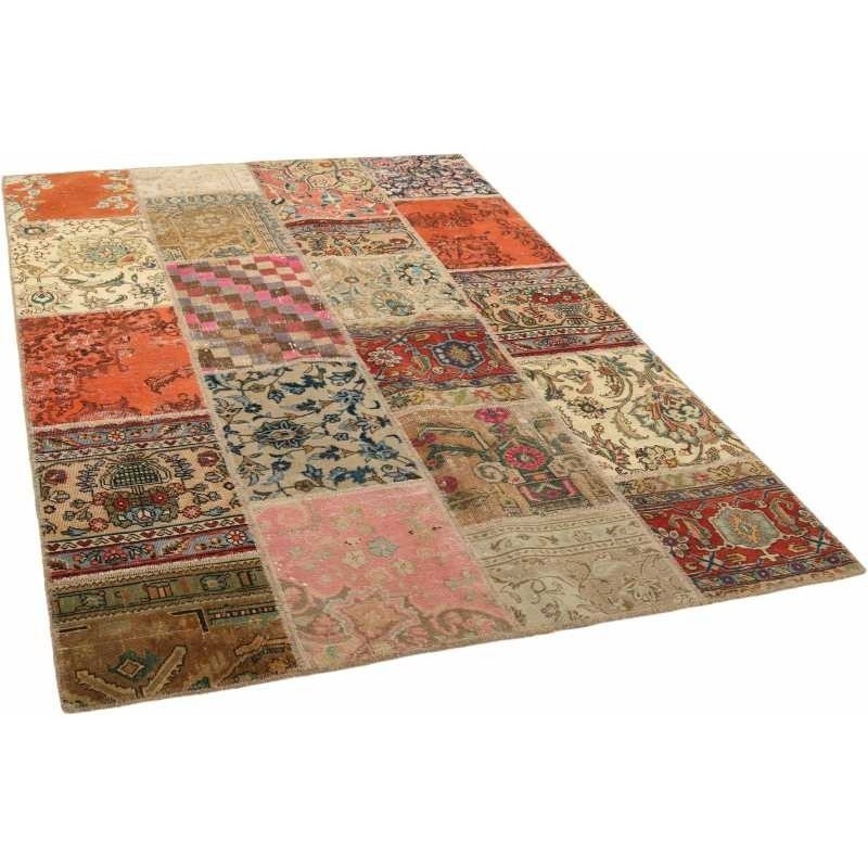 106206 tappeto persia vintage patchwork cm 158x233