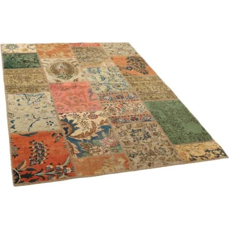 106212 tappeto persia vintage patchwork cm 146x206