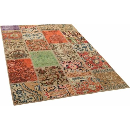 106213 tappeto persia vintage patchwork cm 141x200