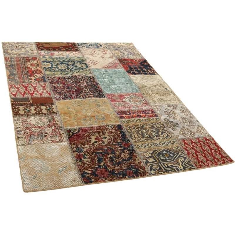 106223 tappeto persia vintage patchwork cm 143x200