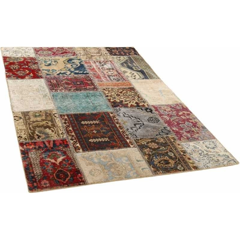 106225 tappeto persia vintage patchwork cm 144x200