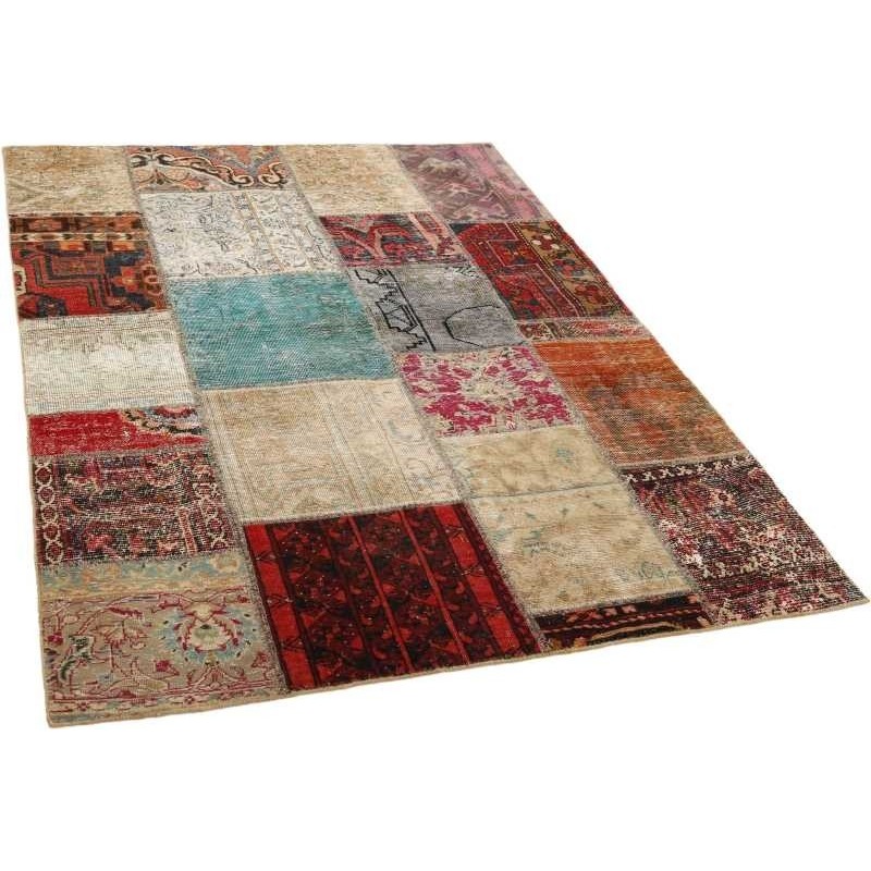 106229 tappeto persia vintage patchwork cm 144x201