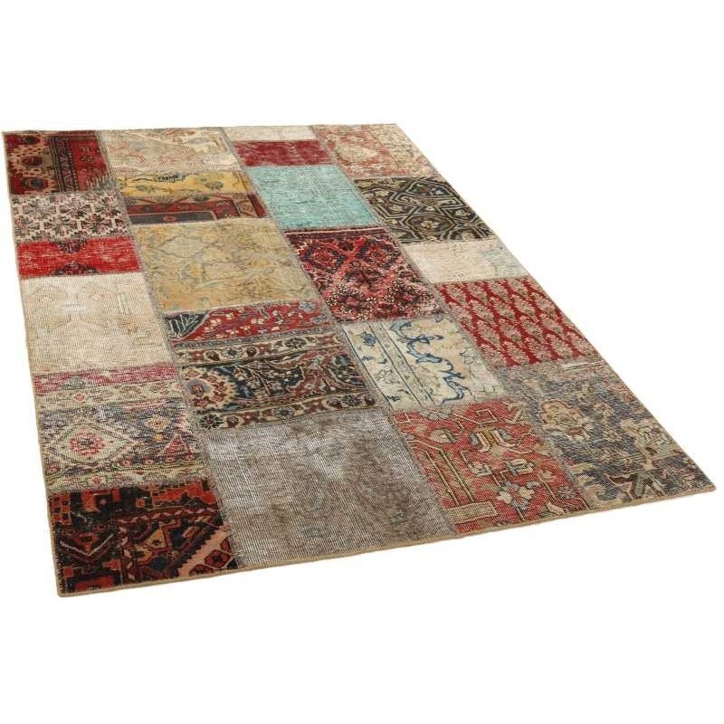 106230 tappeto persia vintage patchwork cm 144x202