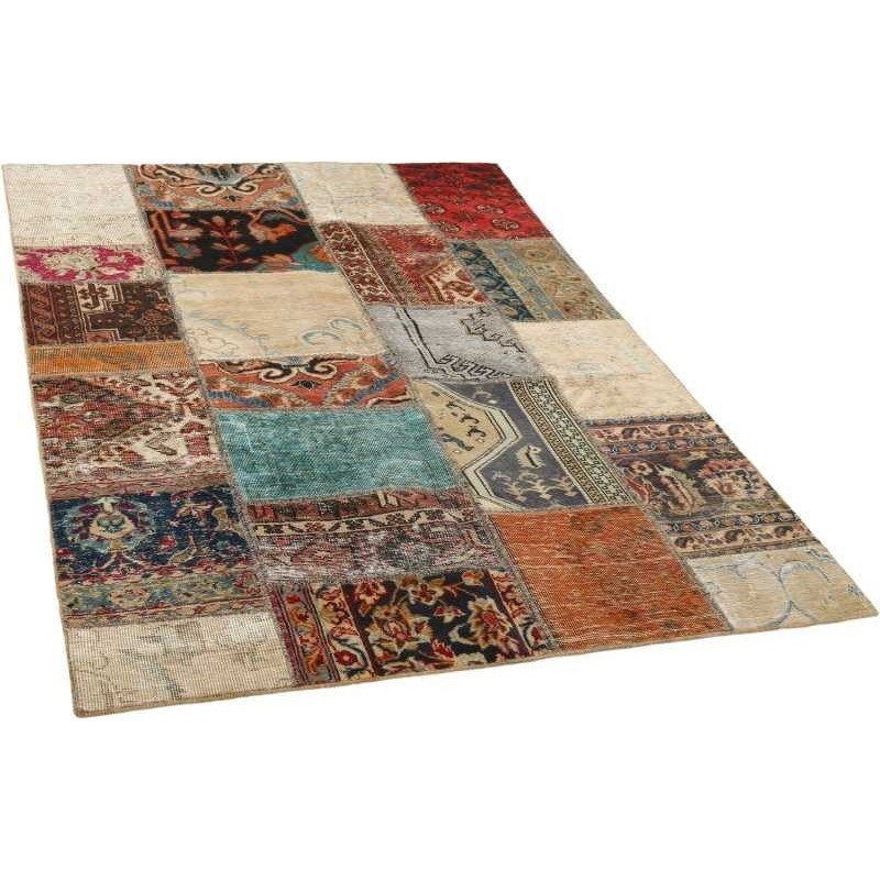 106231 tappeto persia vintage patchwork cm 143x201